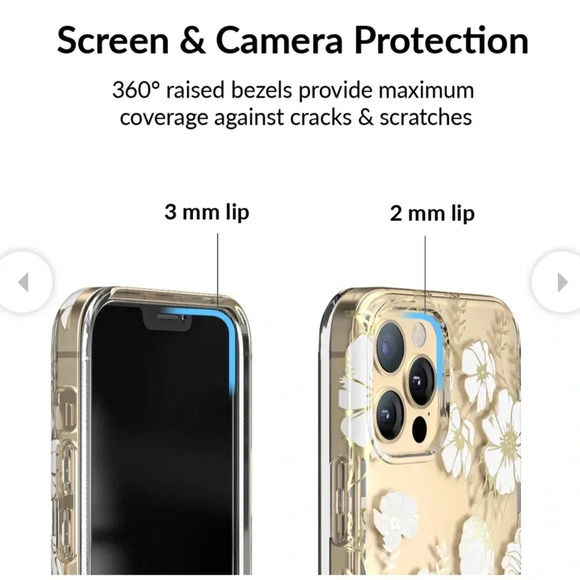 Velvet Caviar iPhone 13 case White and Gold Floral - Picture 6 of 9